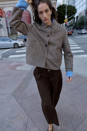 Manteau court en laine