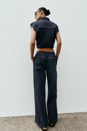 Jean Z1975 jogger à jambe large taille mi-haute