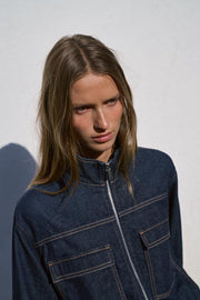 Blouson Z1975 bomber en denim à col montant
