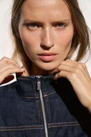 Blouson Z1975 bomber en denim à col montant