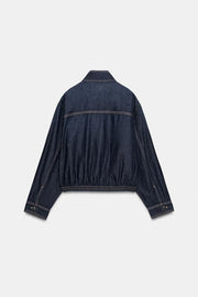 Blouson Z1975 bomber en denim à col montant