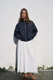 Blouson Z1975 bomber en denim à col montant
