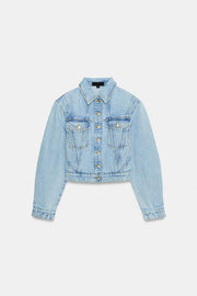 Blouson Z1975 court en denim à épaulettes