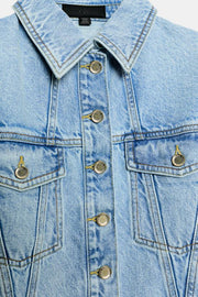 Blouson Z1975 court en denim à épaulettes