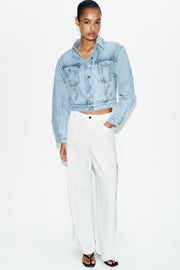 Blouson Z1975 court en denim à épaulettes