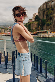 Short Z1975 contrasté au crochet