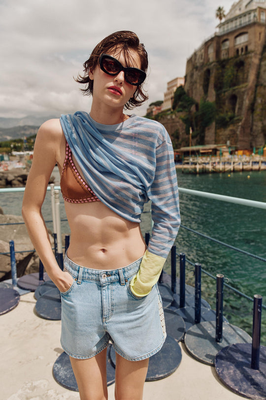 Short Z1975 contrasté au crochet