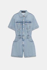 Combinaison Z1975 courte fluide en denim