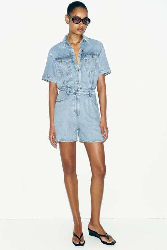 Combinaison Z1975 courte fluide en denim