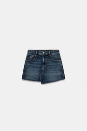 Jupe-culotte Z1975 en denim à bas sans couture