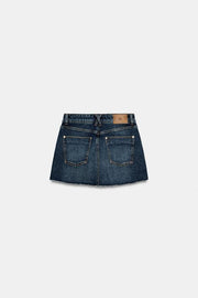 Jupe-culotte Z1975 en denim à bas sans couture