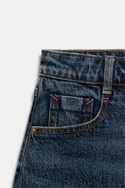 Jupe-culotte Z1975 en denim à bas sans couture