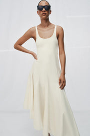 Robe contrastée godets