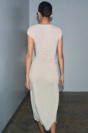 Robe midi drapée