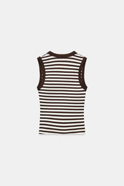 T-shirt en coton à décolleté en V