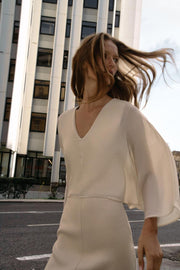 Blouse contrastée en maille