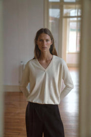 Pull en maille ultrafine à col V