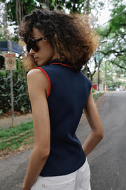 Gilet croisé à boucles