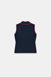 Gilet croisé à boucles