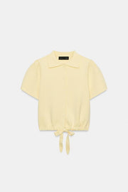 Veste en maille avec nœud
