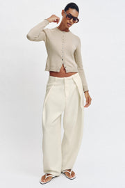 Veste en maille à boutons métalliques