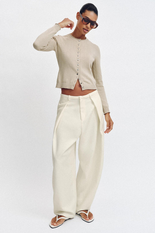Veste en maille à boutons métalliques
