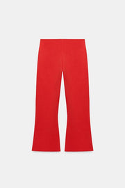 Pantalon coupe évasée en maille