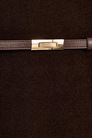 Pull 100 % laine à col montant avec ceinture
