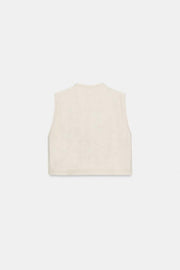 Top façon gilet en maille structurée