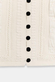 Top façon gilet en maille structurée