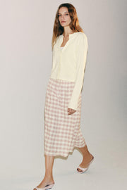 Jupe midi à carreaux ZW Collection