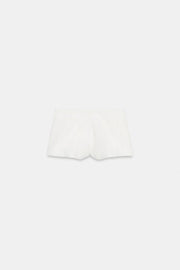 Short en ramie à boutons