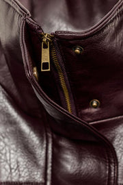 Veste effet cuir à plis