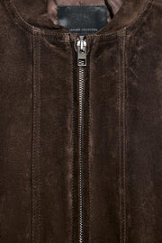 Blouson bomber 100 % cuir suédé