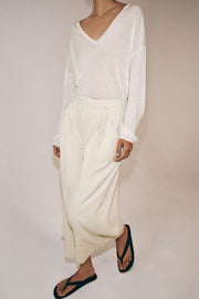 Pantalon à plis en lin ZW Collection