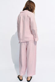 Pantalon coupe barrel 100 % lin ZW Collection