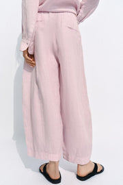 Pantalon coupe barrel 100 % lin ZW Collection