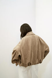 Veste portefeuille effet suédine
