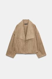 Veste portefeuille effet suédine