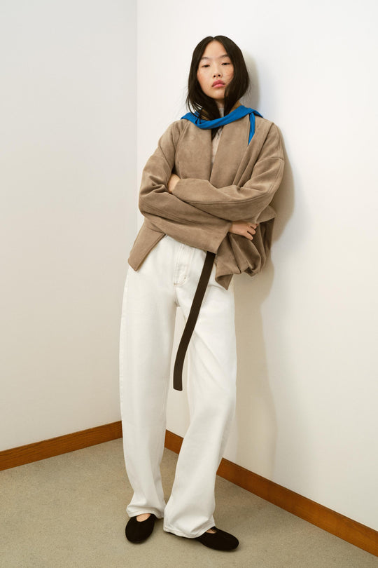 Veste portefeuille effet suédine