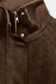 Veste effet suédine à poches
