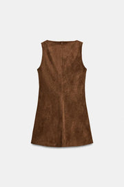 Robe courte effet suédine