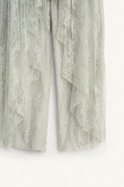 Pantalon contrasté en dentelle Édition limitée