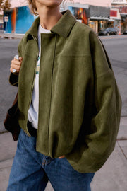 Veste effet suédine