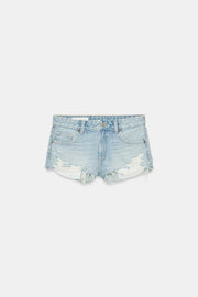 Short en denim TRF déchiré taille mi-haute