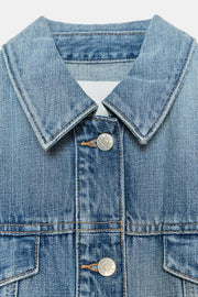 Blouson en denim TRF à épaulettes