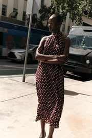 Robe midi à pois