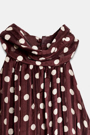 Robe midi à pois