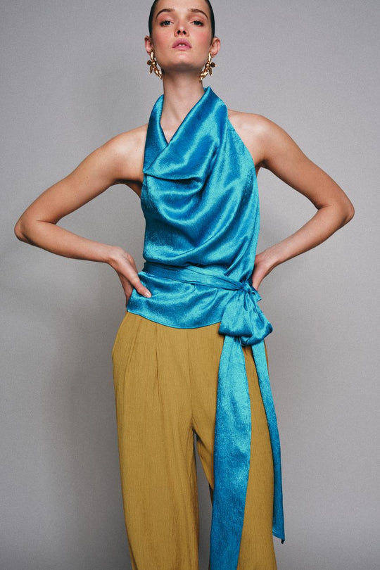 Pantalon bouffant avec nœuds