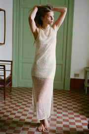 Robe midi à sequins